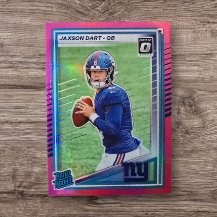 2025 Panini Donruss - Rated Rookie Jaxson Dart #400 Optic Preview Pink Prizm(RC)
