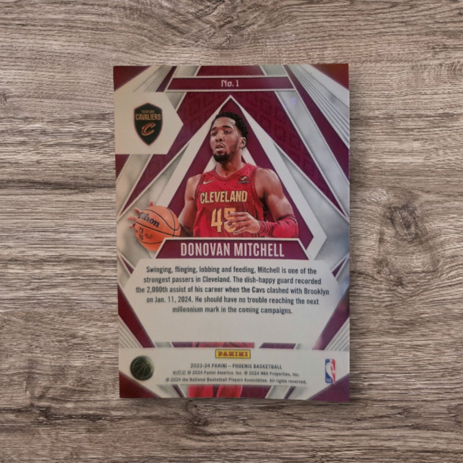 2023-24 Panini Phoenix - Paragon Donovan Mitchell #1 Blue Ice - Image 2