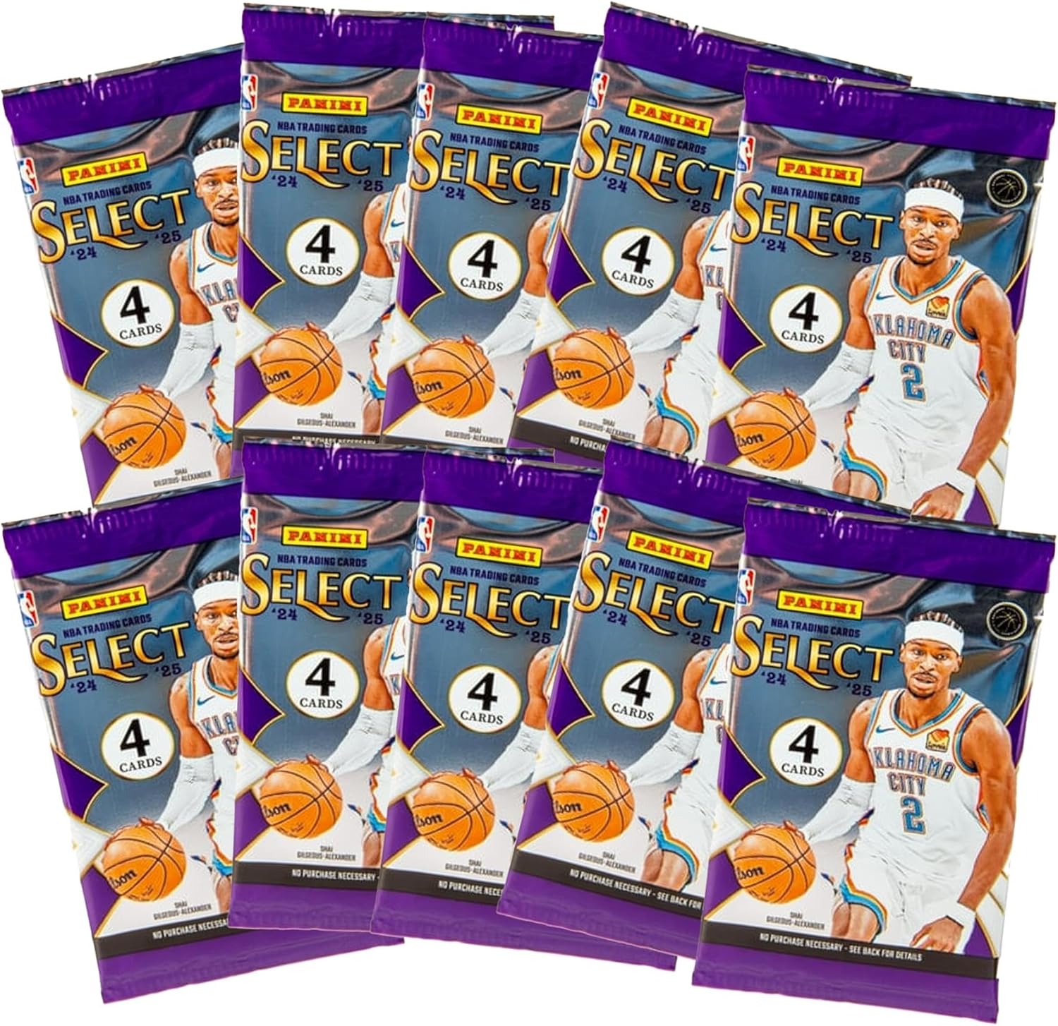 2024–25 Panini Select NBA Basketball Mega Box – Official Trading Cards – Retail Exclusive Blue & Red Prizms, Rookie Cards & Inserts – Sealed Box - Image 2