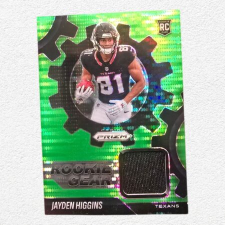 2025 Prizm  Rookie Gear Jayden Higgins#RGR-JHS Neon Green Pulsar Prizm (MEM, RC)