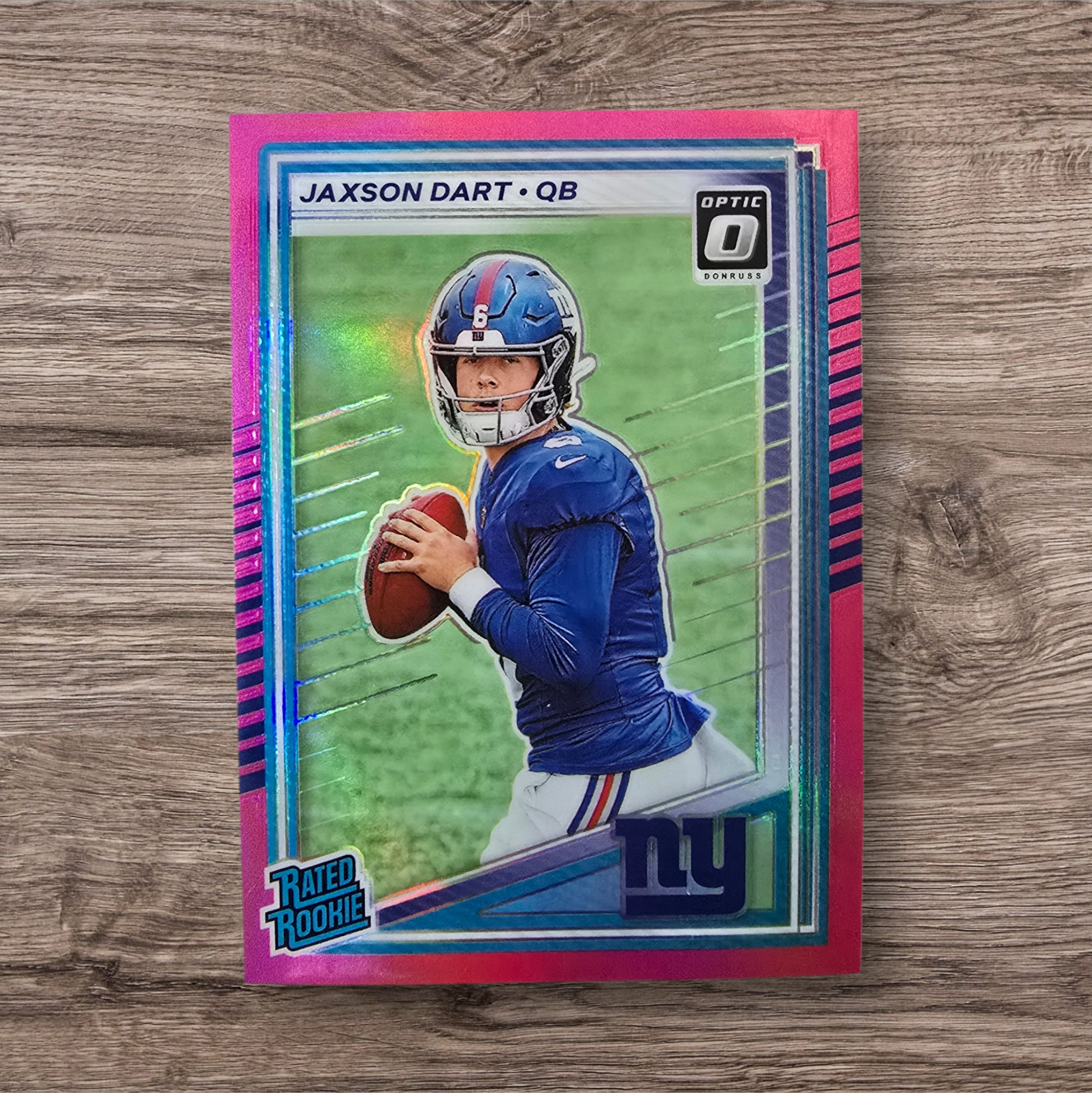 2025 Panini Donruss Rated Rookie Jaxson Dart #400 Optic Preview Pink Prizm