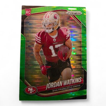 2025 Panini Prizm - Rookies Jordan Watkins #389 Neon Green Pulsar Prizm (RC)